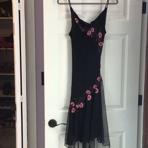 Black silk dress
